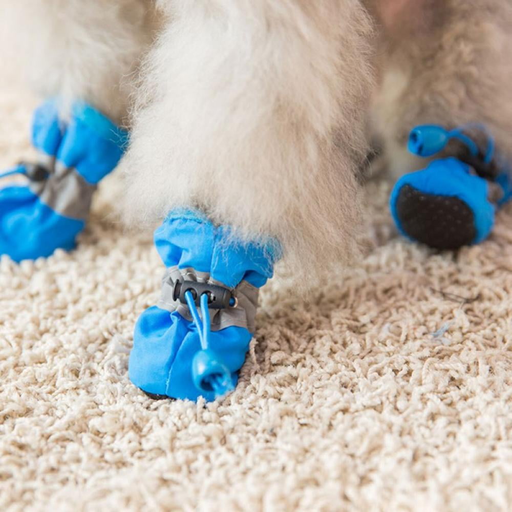 4PCS Lightweight Anti-Slip Winter Dog Boots for Small & Medium Pets – Paw Protectors for Safe Walking