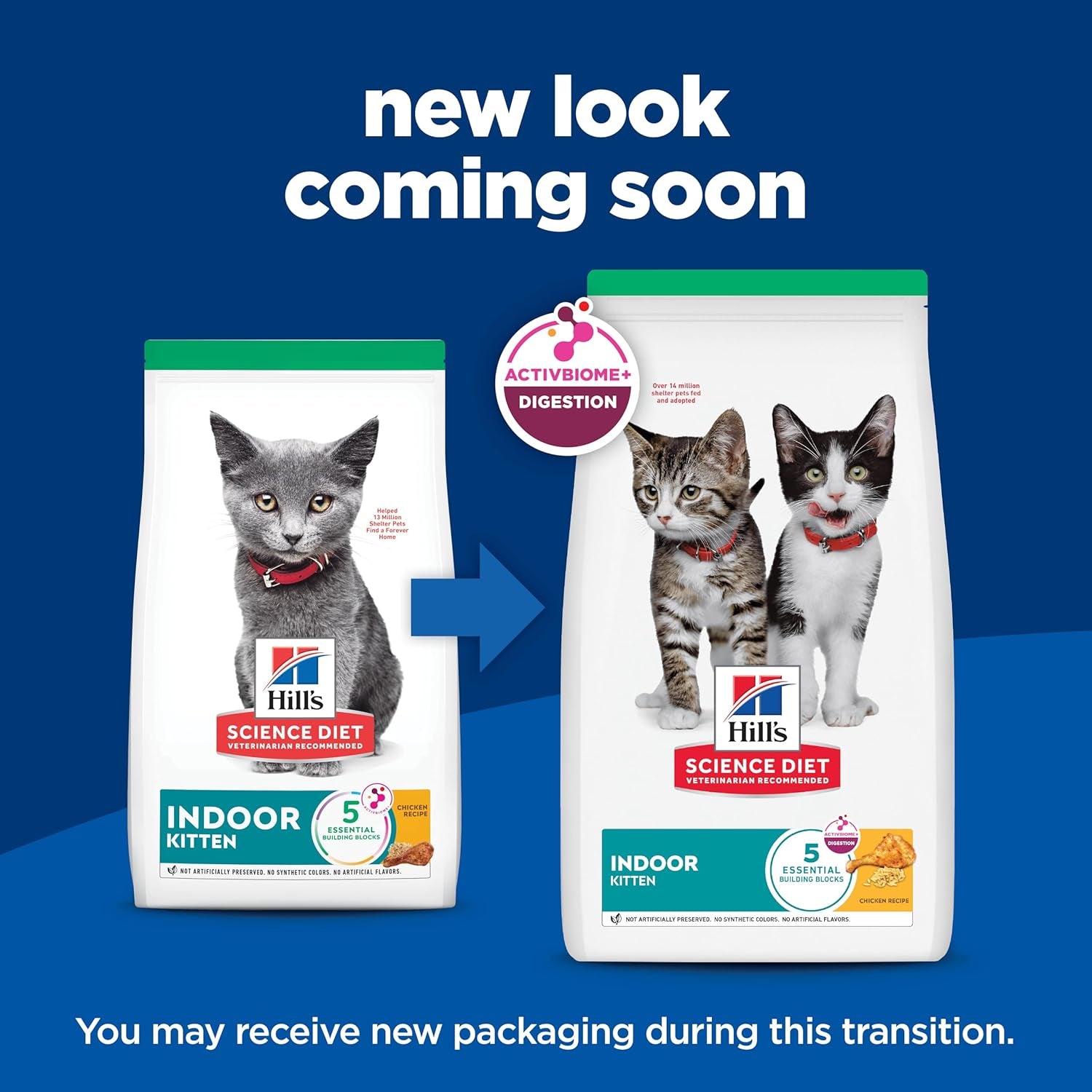 Indoor, Kitten, Easy Litter Box Cleanup, Dry Cat Food, Chicken Recipe, 3.5 Lb Bag
