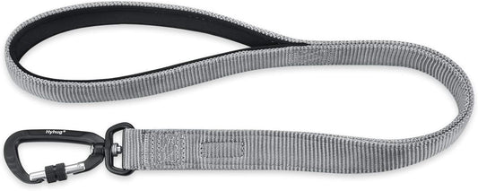 Pets 24 Inches Heavy Duty Short Leash with Comfortable Handle and Lightweight Aviation Aluminium Clip Lead- for Large Medium Dogs Daily Walking and Training. (24 Inches, Sleet Gray)