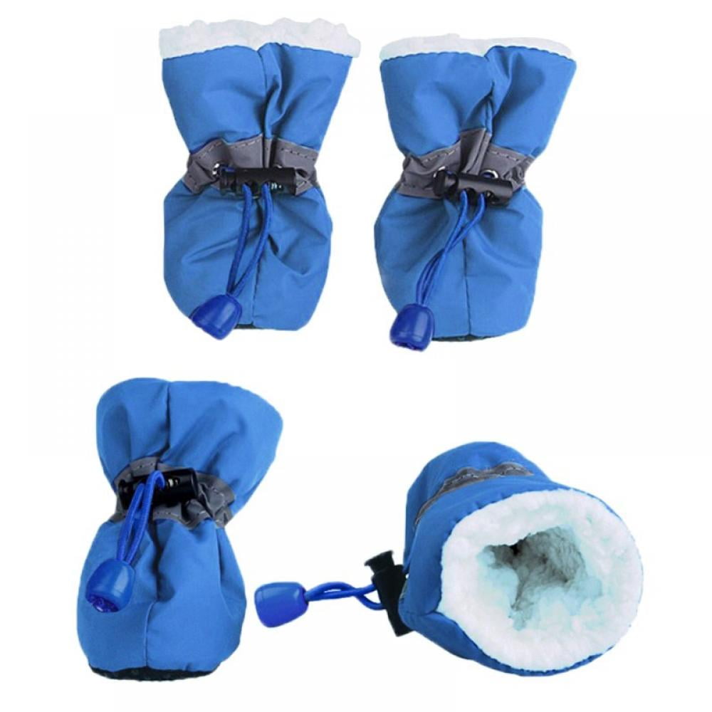 4PCS Lightweight Anti-Slip Winter Dog Boots for Small & Medium Pets – Paw Protectors for Safe Walking