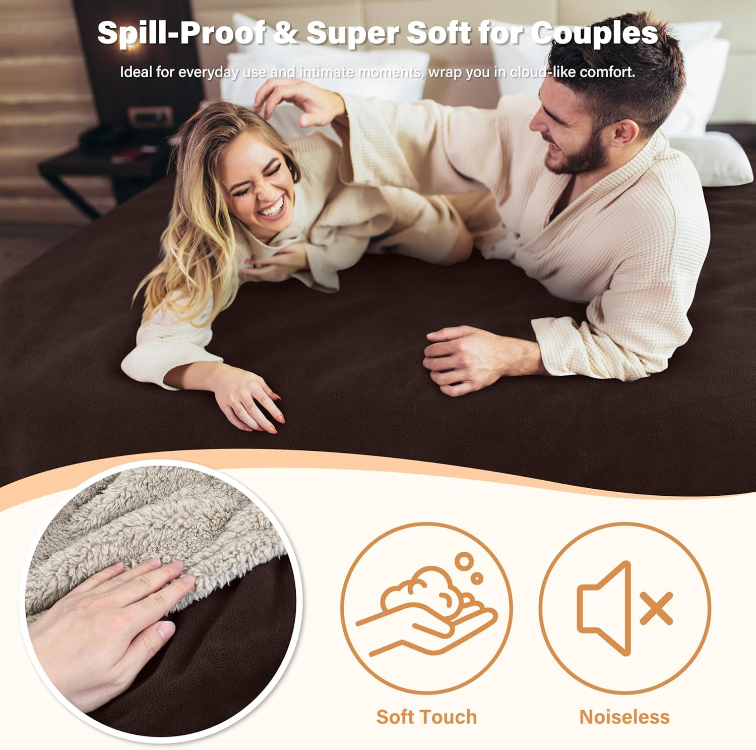 Waterproof Blanket,Pee Proof Couch Sofa Bed Protector Cover for Baby,Super Cozy Plush Fleece Warm Sherpa Lining Throws and Blankets for Boating Camping 80"X60" Brown by