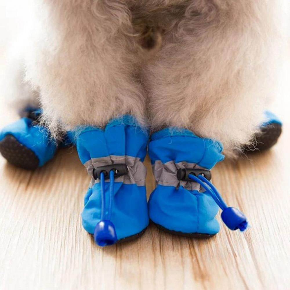 4PCS Lightweight Anti-Slip Winter Dog Boots for Small & Medium Pets – Paw Protectors for Safe Walking